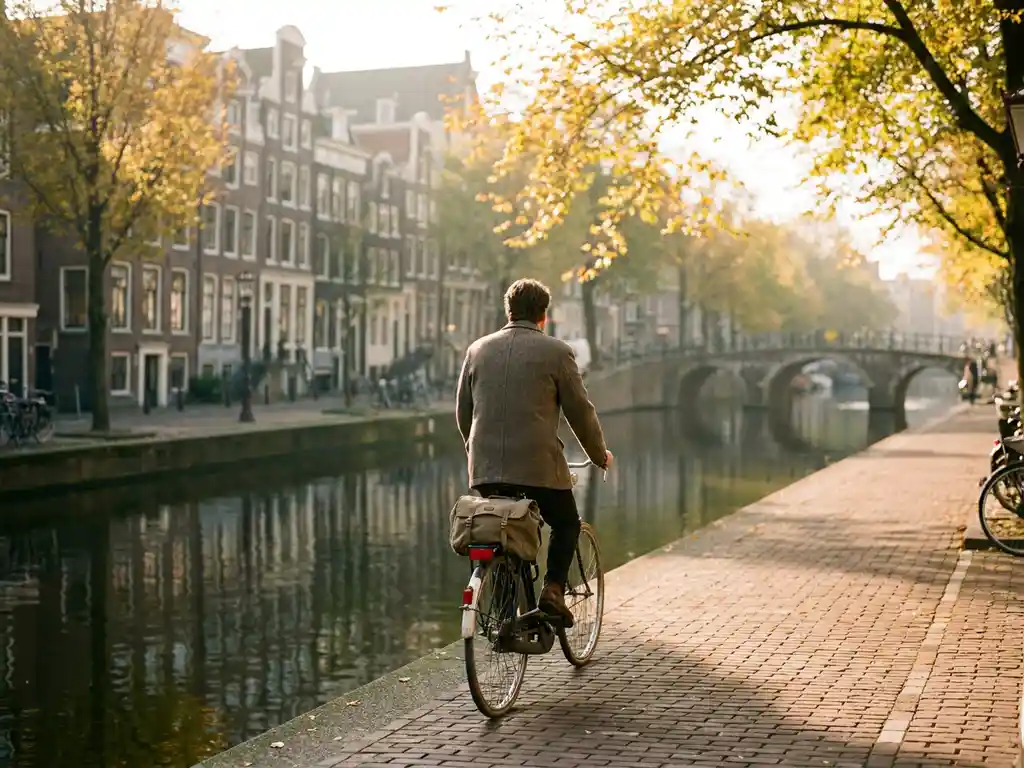 What is the best bike route in Amsterdam along the canals?