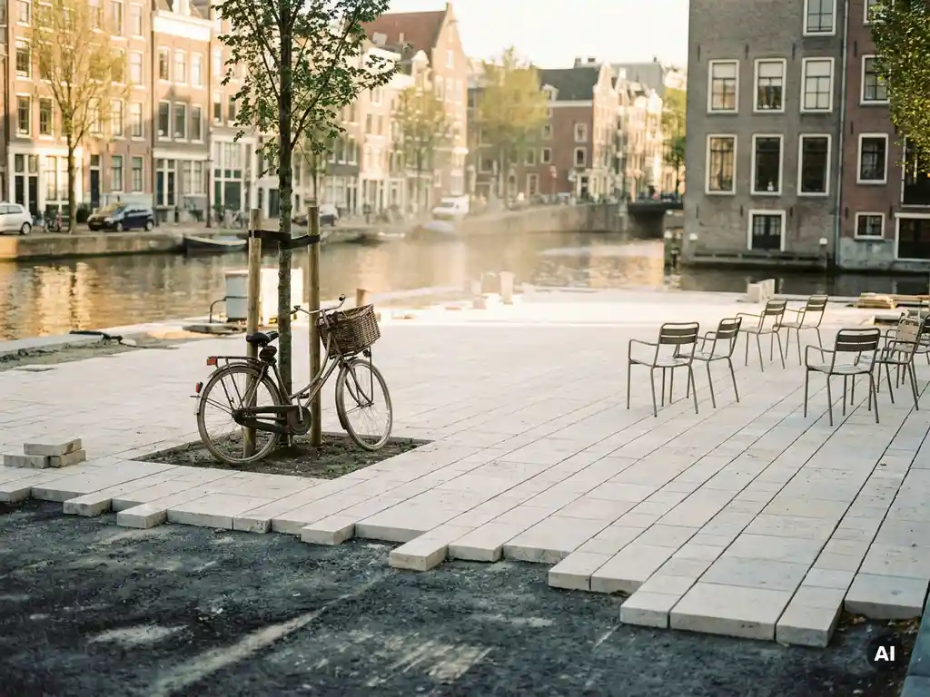 How is Amsterdam redesigning its public spaces?