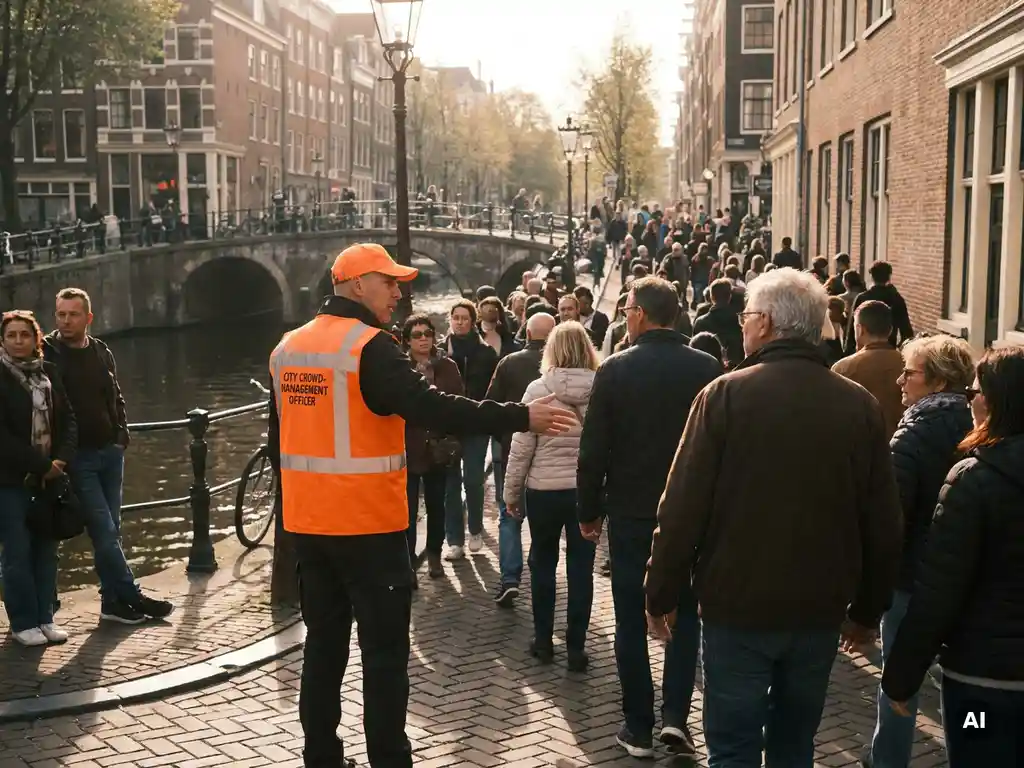 What is the city doing to manage crowds downtown?