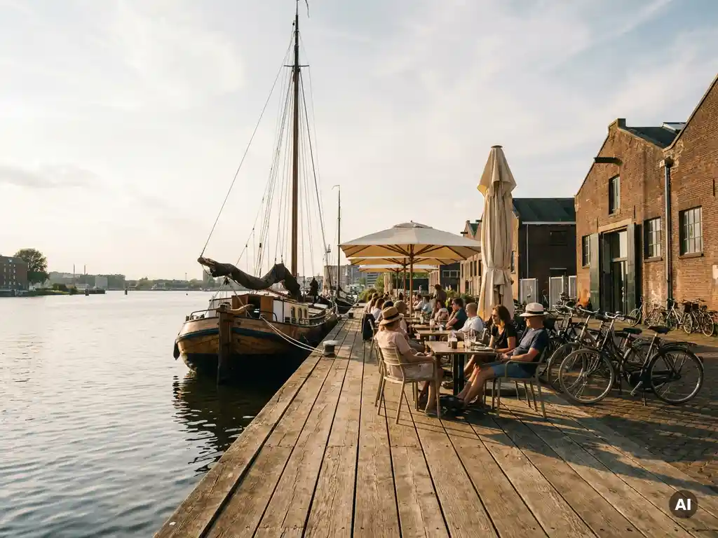 What facilities are available at Marineterrein for visitors?